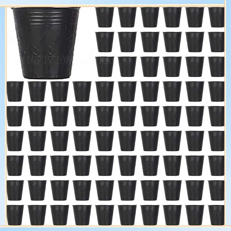 

-A60I 2000Pcs Nursery Pot Plastic Plant Propagation Container Grow Bag Garden Supplies 8Cmx8cm