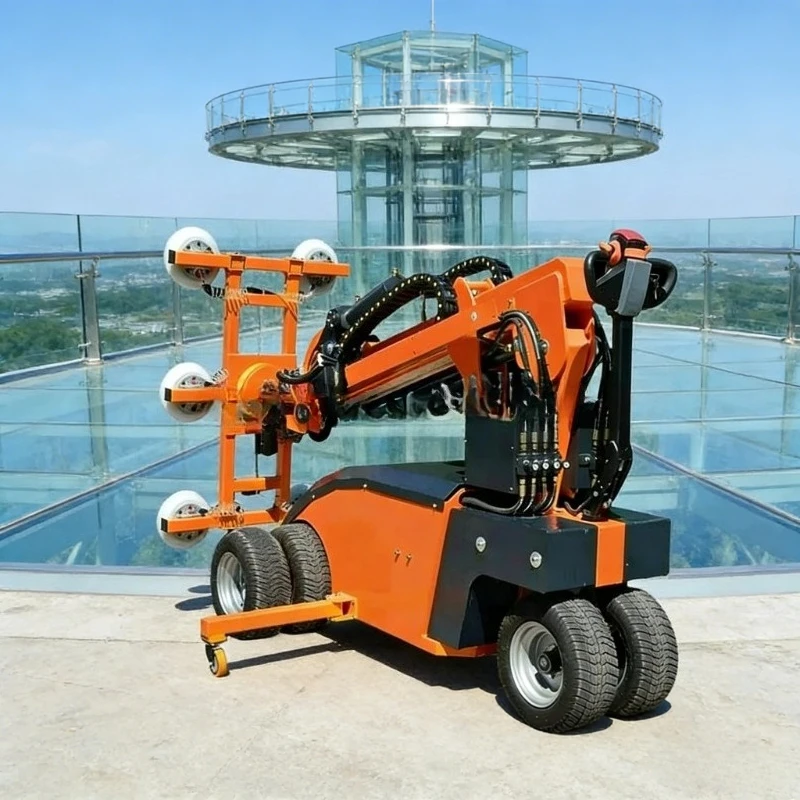 Customized 600KG 800KG Indoor Capacity Mobile Glass Vacuum Lifter Robot Transporters Glazing Robots For Moving Glass