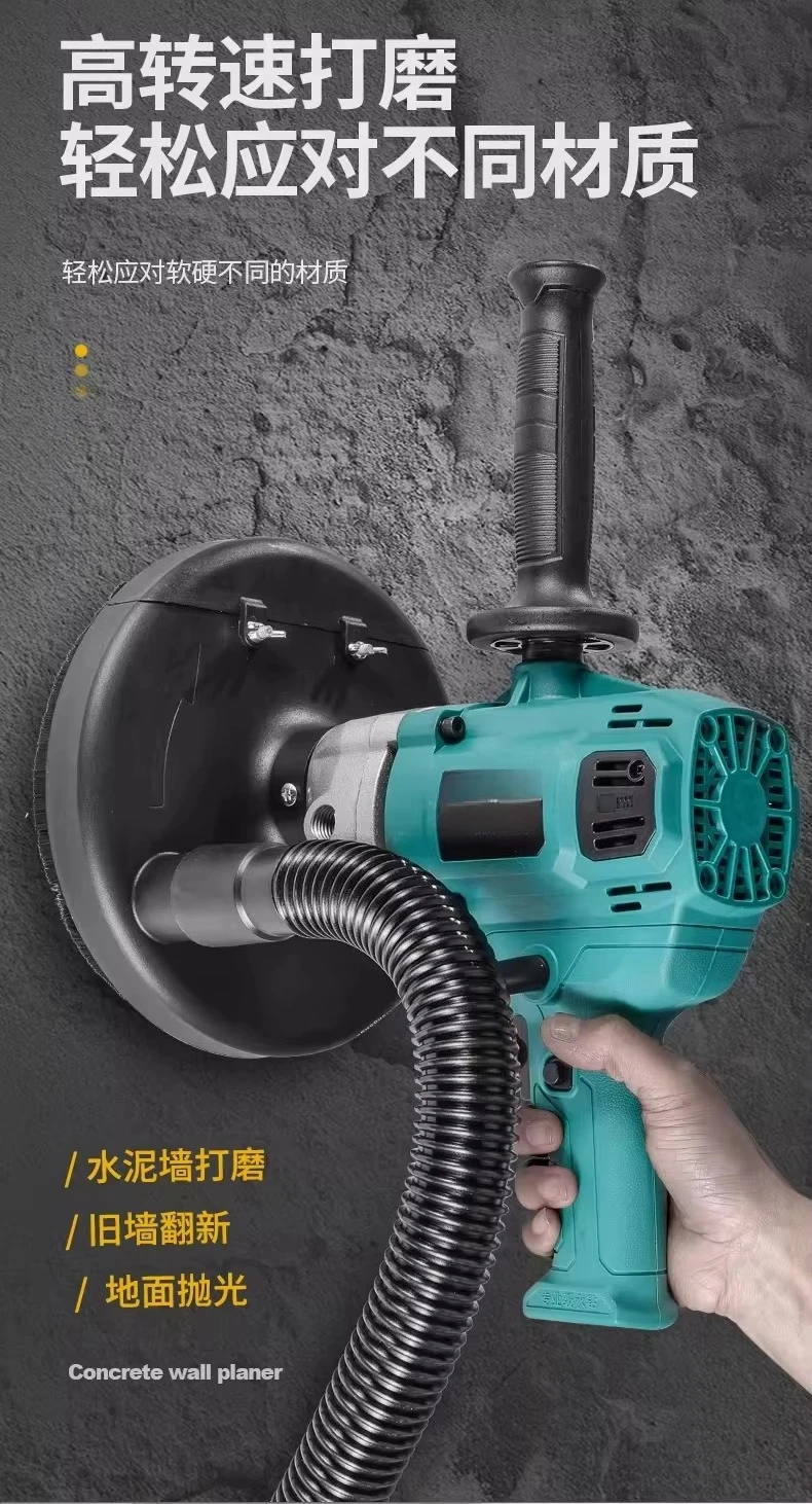 Vacuum Diamond Wall Grinder Concrete Polishing Machine for Wall Renovation Dust-free Sanding