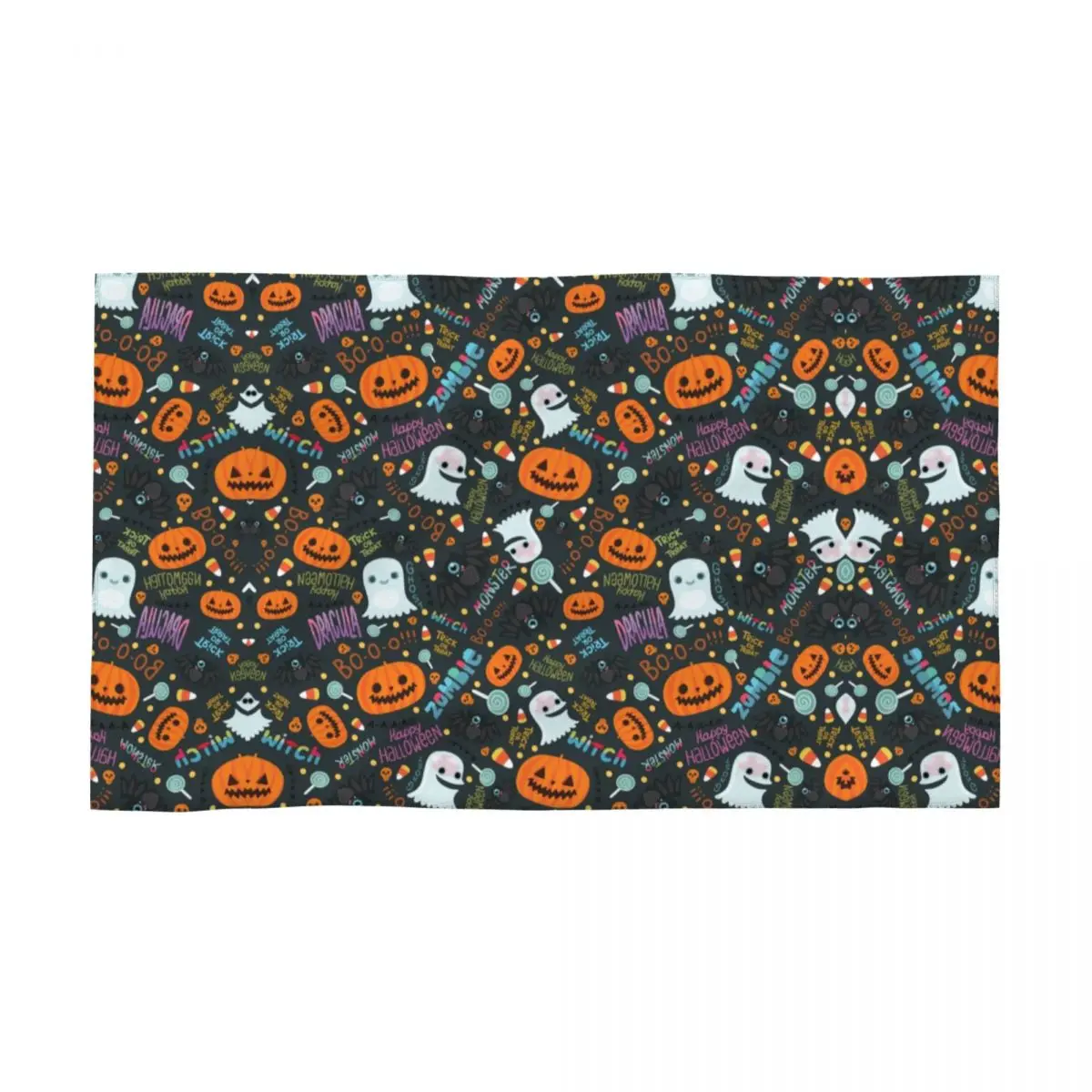 

Halloween Pumpkin Witch Skull Pattern Towel Quick Drying Soft Linen Cotton Shower Towels