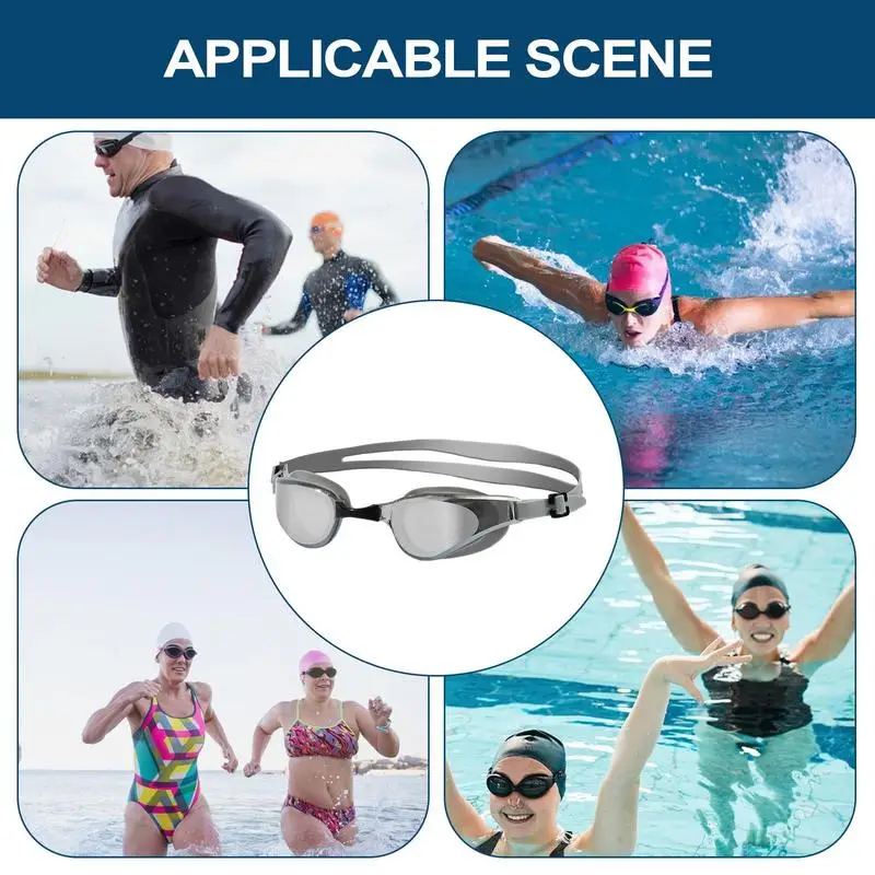 Professional Anti-fog UV Protection Lens All Seasons Men Women Swimming Goggles Waterproof Adjustable Lightweight Swim Glasses