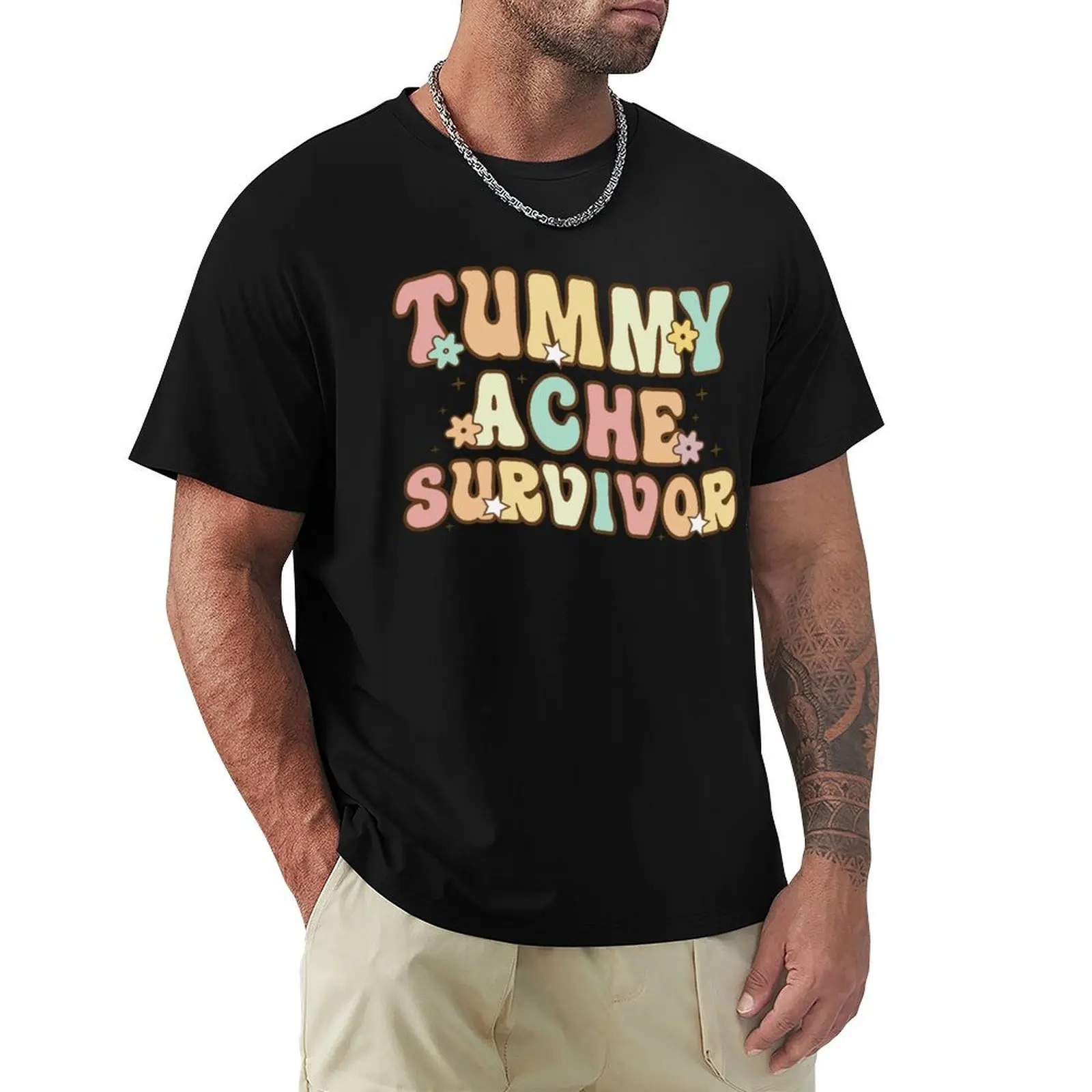

Tummy Ache Survivor shirt T-Shirt Work Casual Loose Fit T-Shirt