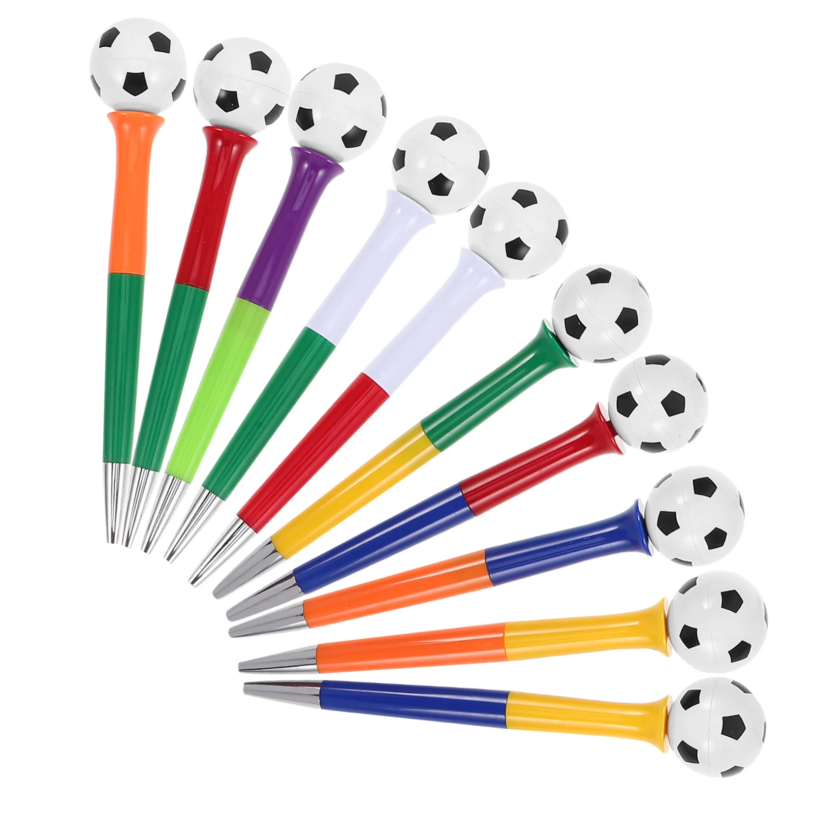 

10Pcs Soccer Ball Pen Creative Rotating Cartoon Plastic Lightweight Office Writing Supplies Students Party Favors