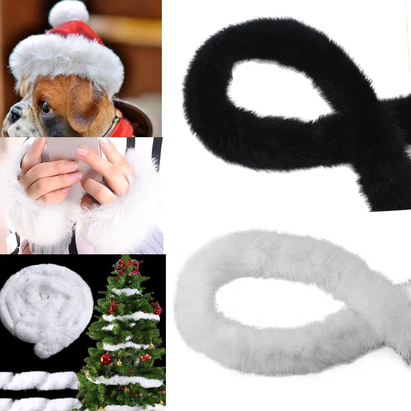 100 سنتيمتر فرو الأرنب الصناعي وشاح فروي الشريط الفراء الشريط التشذيب الشريط Craft بها بنفسك الحرفية الخياطة الملابس والاكسسوارات الاكسسوارات اليدوية