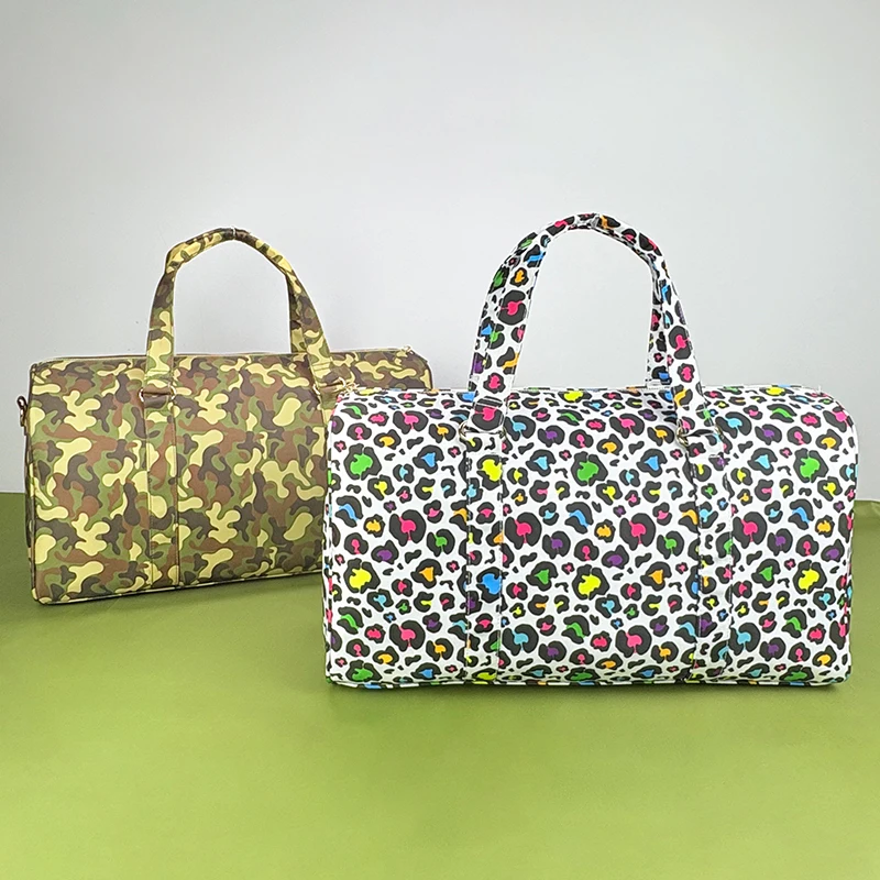

Нейлоновая водонепроницаемая камуфляжная дорожная сумка, сумка через плечо с леопардовым принтом, сумка для хранения большой вместимости, походная сумка