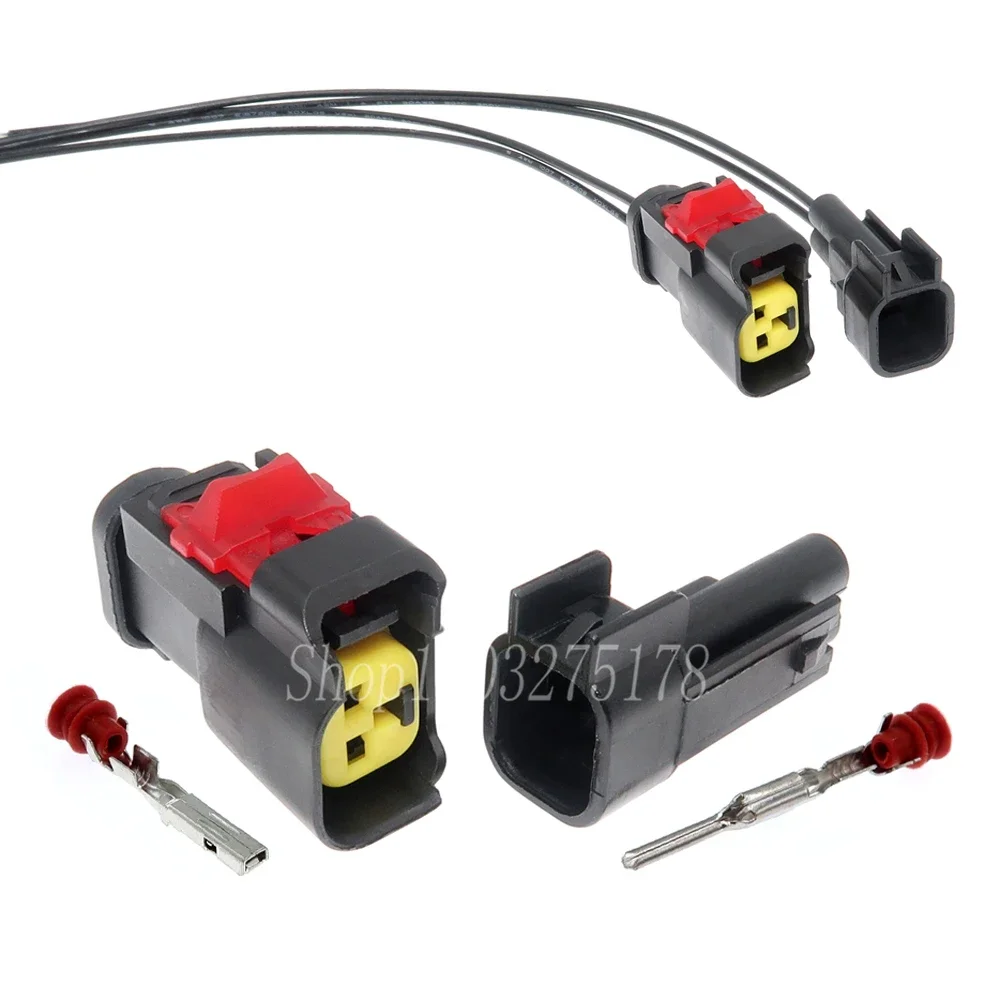 1 Set 2 Pin 15419715 Car Injector Nozzle Wire Harness Socket for Buick Lacrosse BYD Ford Automotive Waterproof Connector