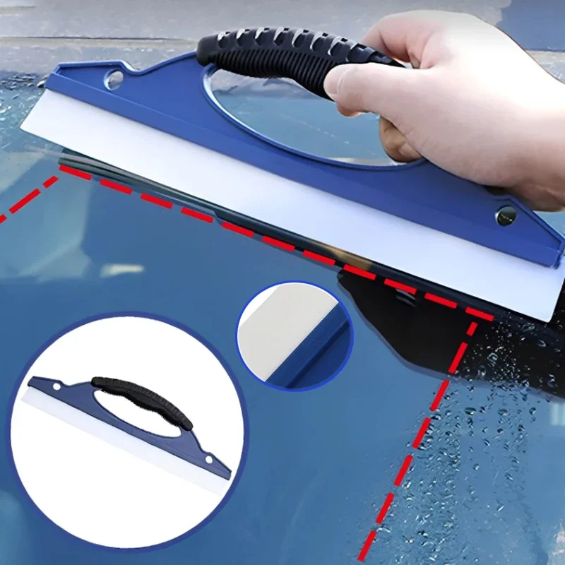 Auto Glass Cleaning Soft Silicone Plastic Adhesive Squeegee Film Tool No Water Marks One Bow Shape Squeegee Car Cleaning Tools