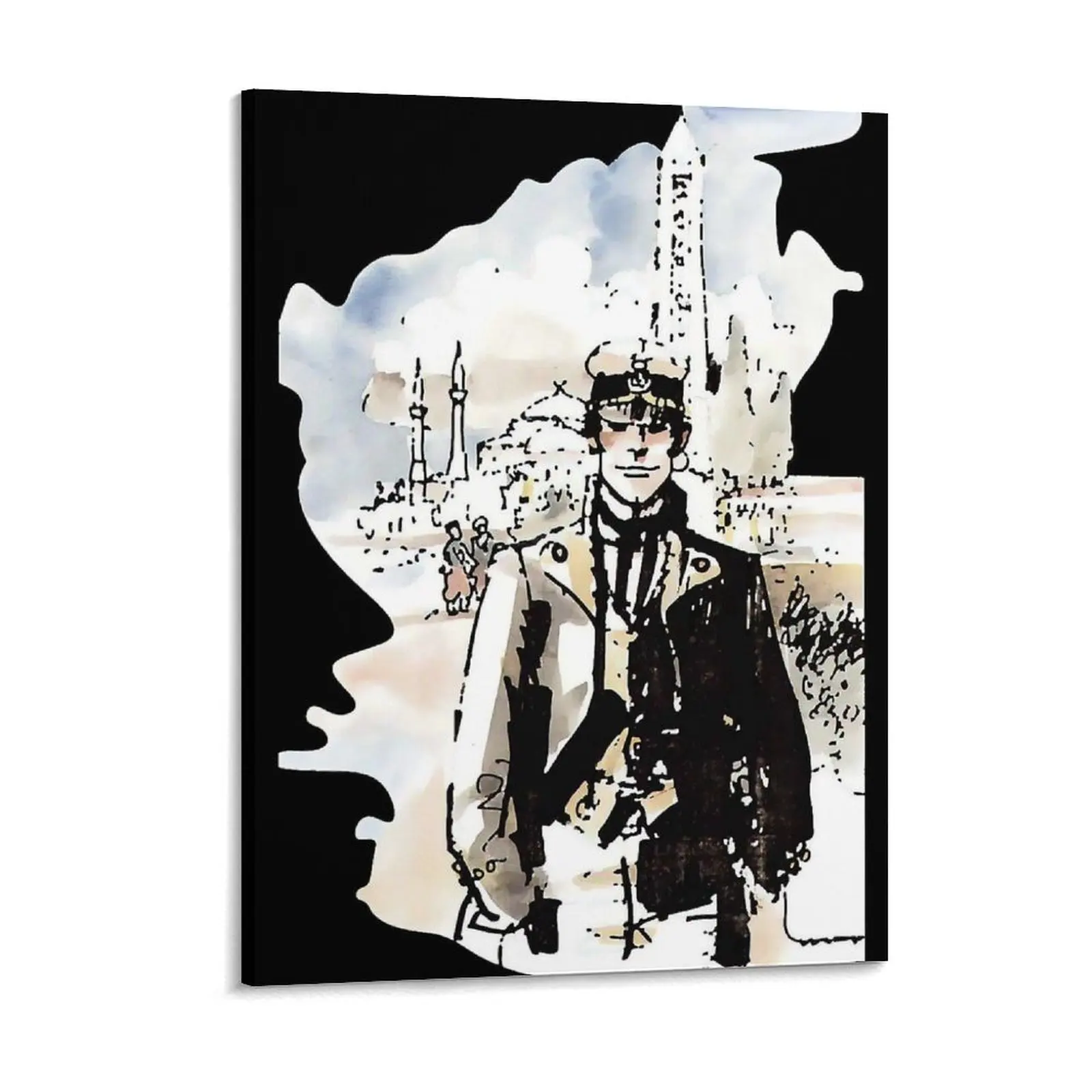 

Corto Maltese Corto Comic European Comic Sailor Malta Pratt Canvas Painting Funny Pub Plates Wall Decor Framed Wall Paintings