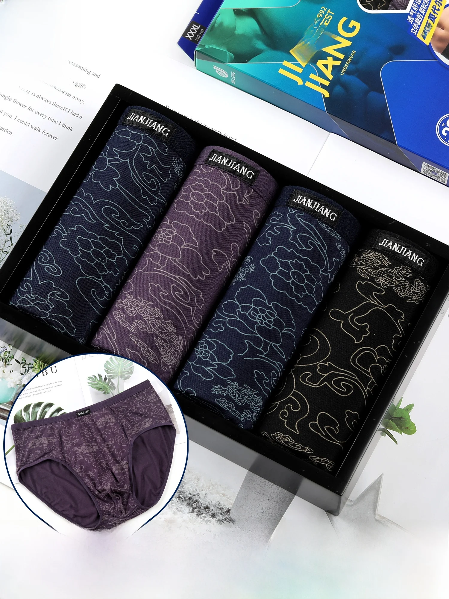 soft-modal-men's-underwear-elastic-narrow-waist-mid-waist-cloud-print-brand-briefs-comfortable-breathable-boxer-shorts