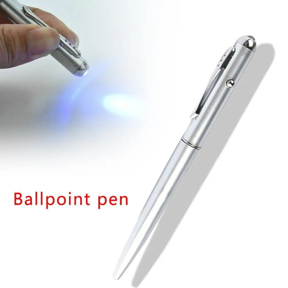 Plastic Invisible Ink Pen Novelty Ballpoint Pens Novelty Office School Supplies with UV Light Magic LED Ballpoint Pen Secret Pen