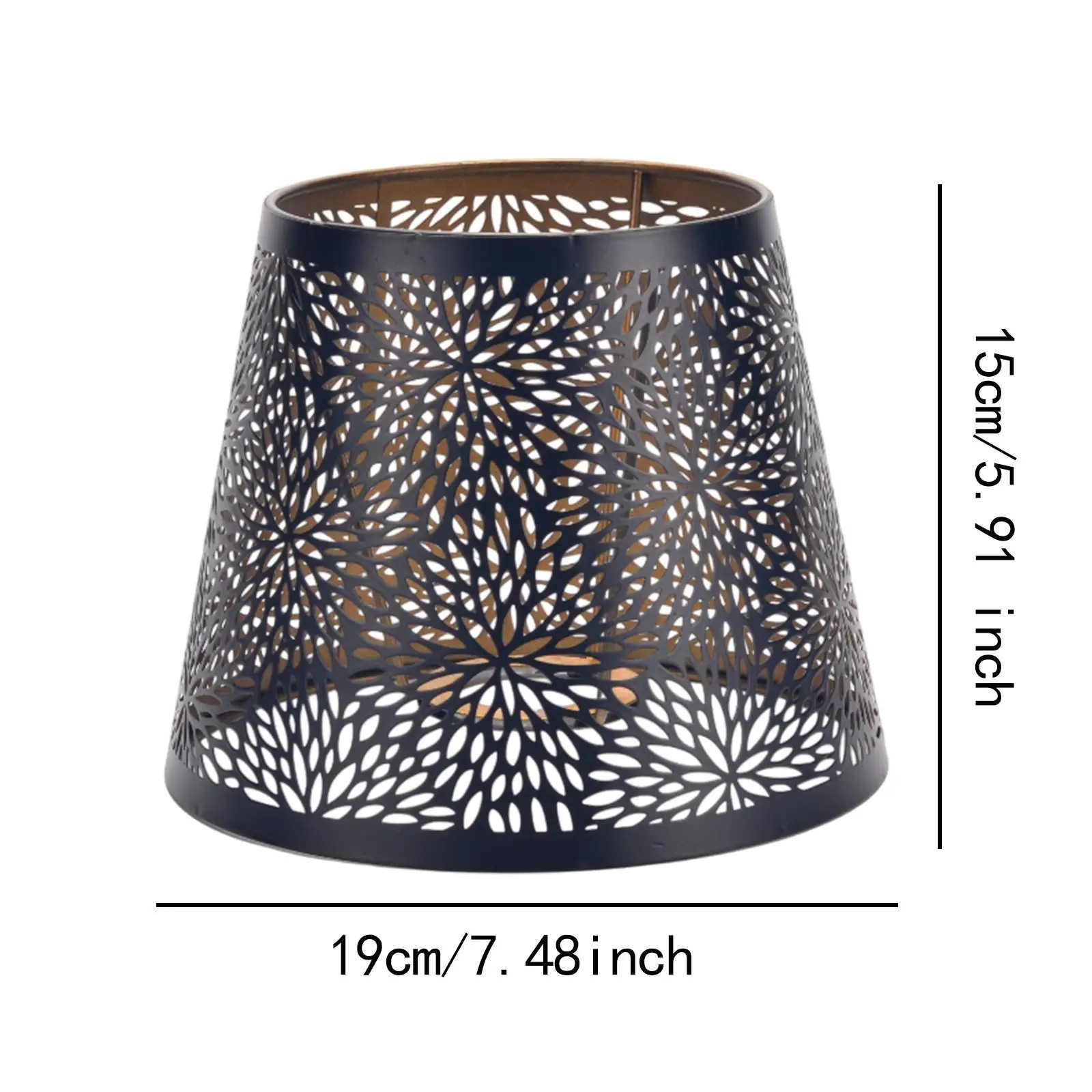 Moon Pattern Shadow Lampshade Metal Cone Table Lamp Cover Stylish Lighting Shade for Bar Cafe Lounge