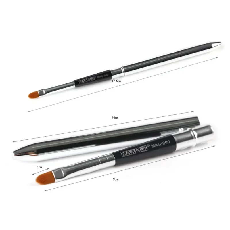 Escova labial com cerdas macias, batom, pincéis de maquiagem, aplicador, Beauty Metal Tools, 1Pc