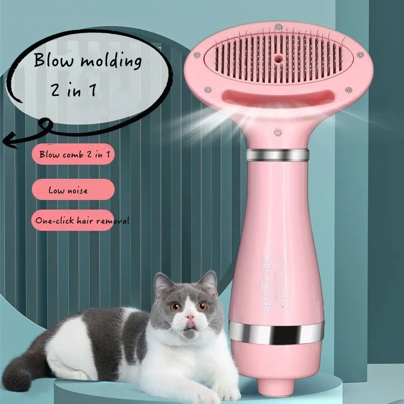 

Dog Hair Dryer 2 in 1 Pet Grooming Comb Dog Drying Brush Hair Comb Mute Not Hurt Hair Water Blower Pet Items Dog Brush