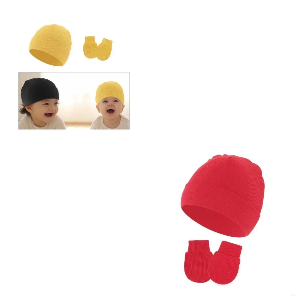 

Пробрасывание против царапин с шляпой новорожденных Мягкая и дышащая детская шляпа плода.