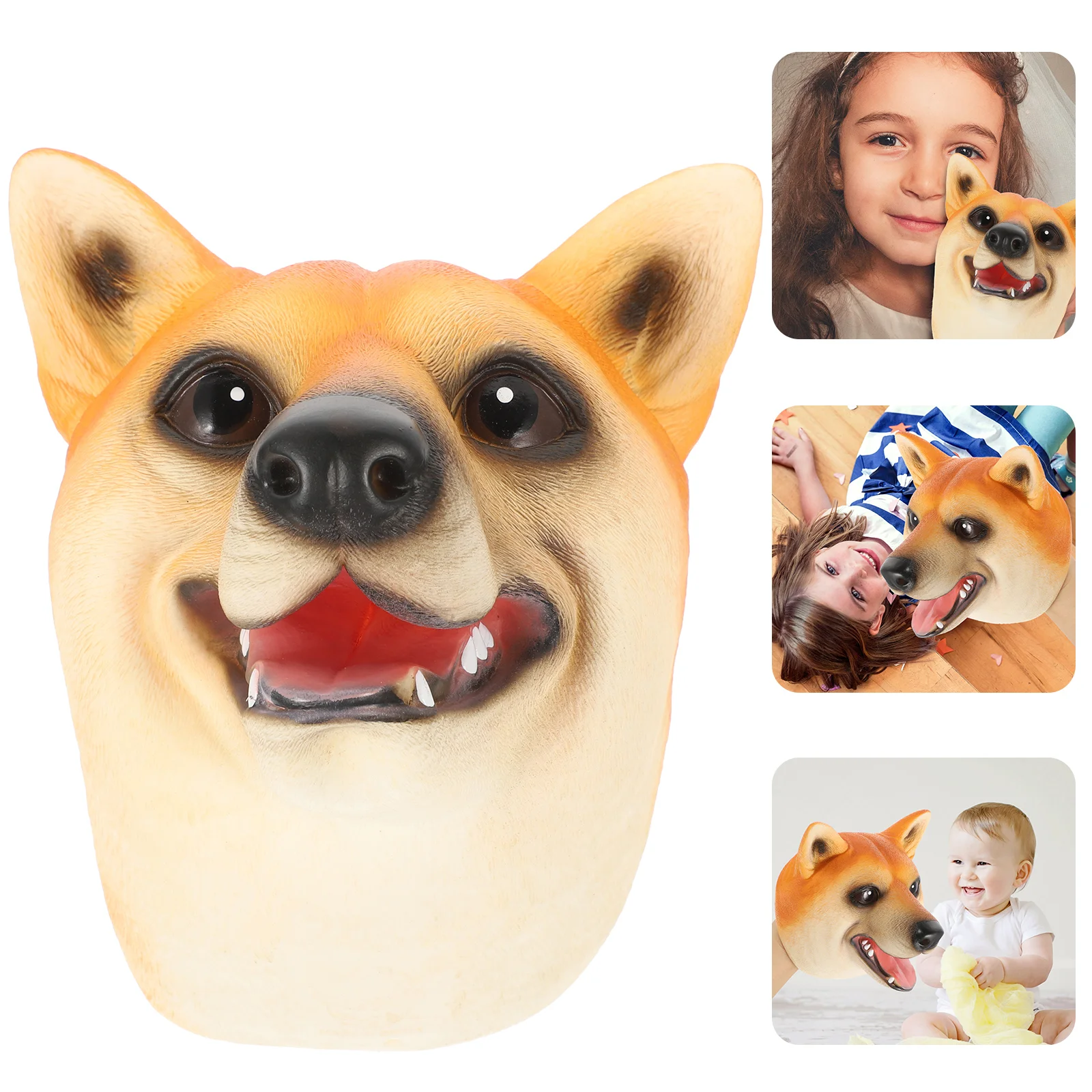 Handpuppen Puppen Geschichtenerzählen Schöne Party Kinder Interaktiver Vinyl Hund