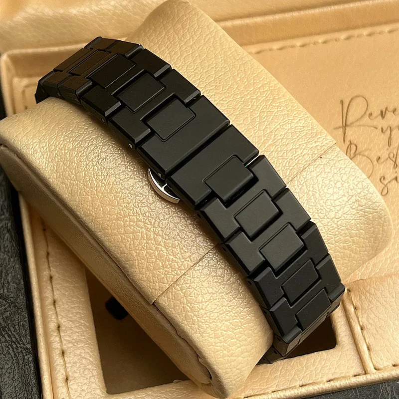 Fashion Sport Men's Black Waterproof Resin Plastic Quartz Watch