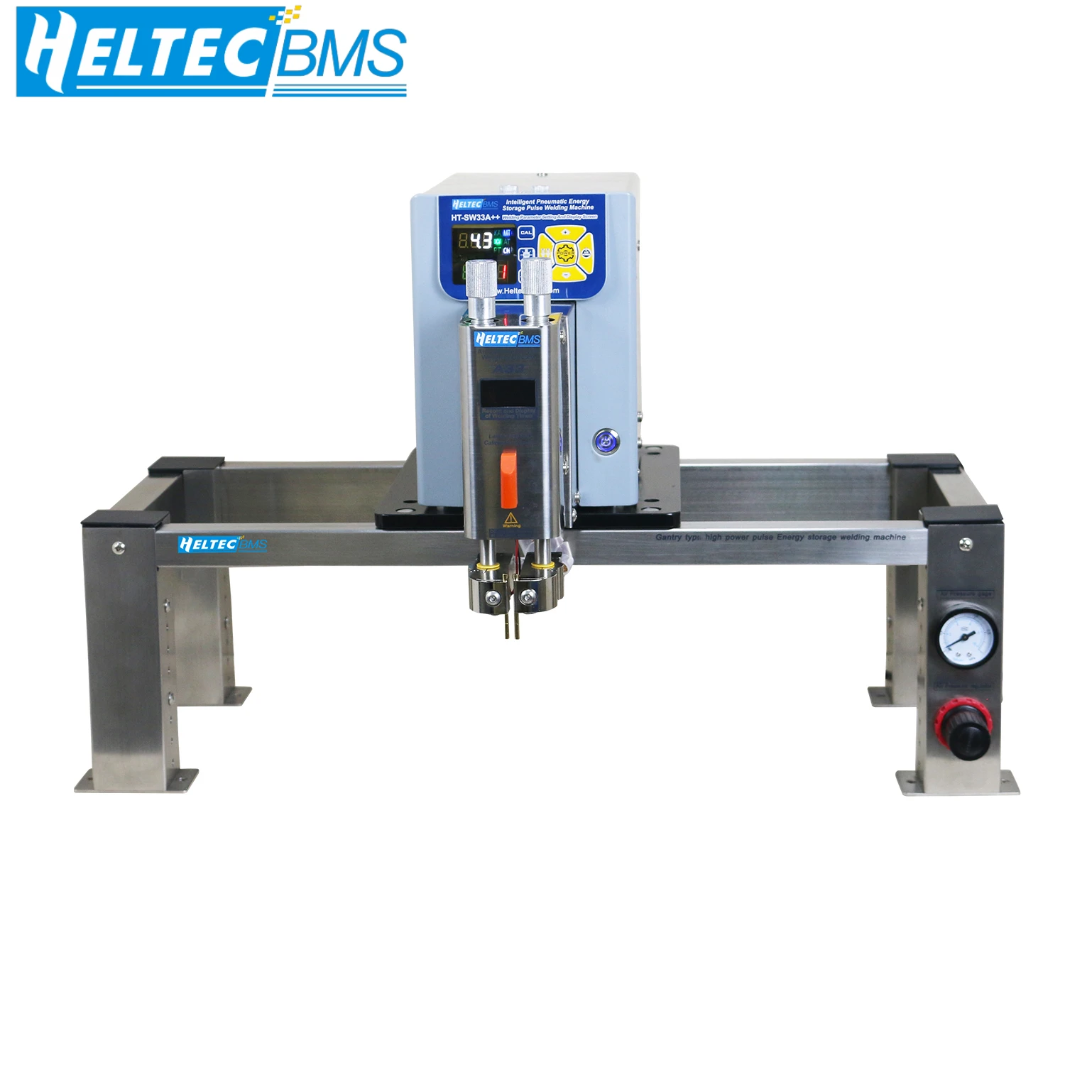 

HeltecBMS pneumatic spot welder 42KW 7000A energy storage lithium battery cell welding machine for ion