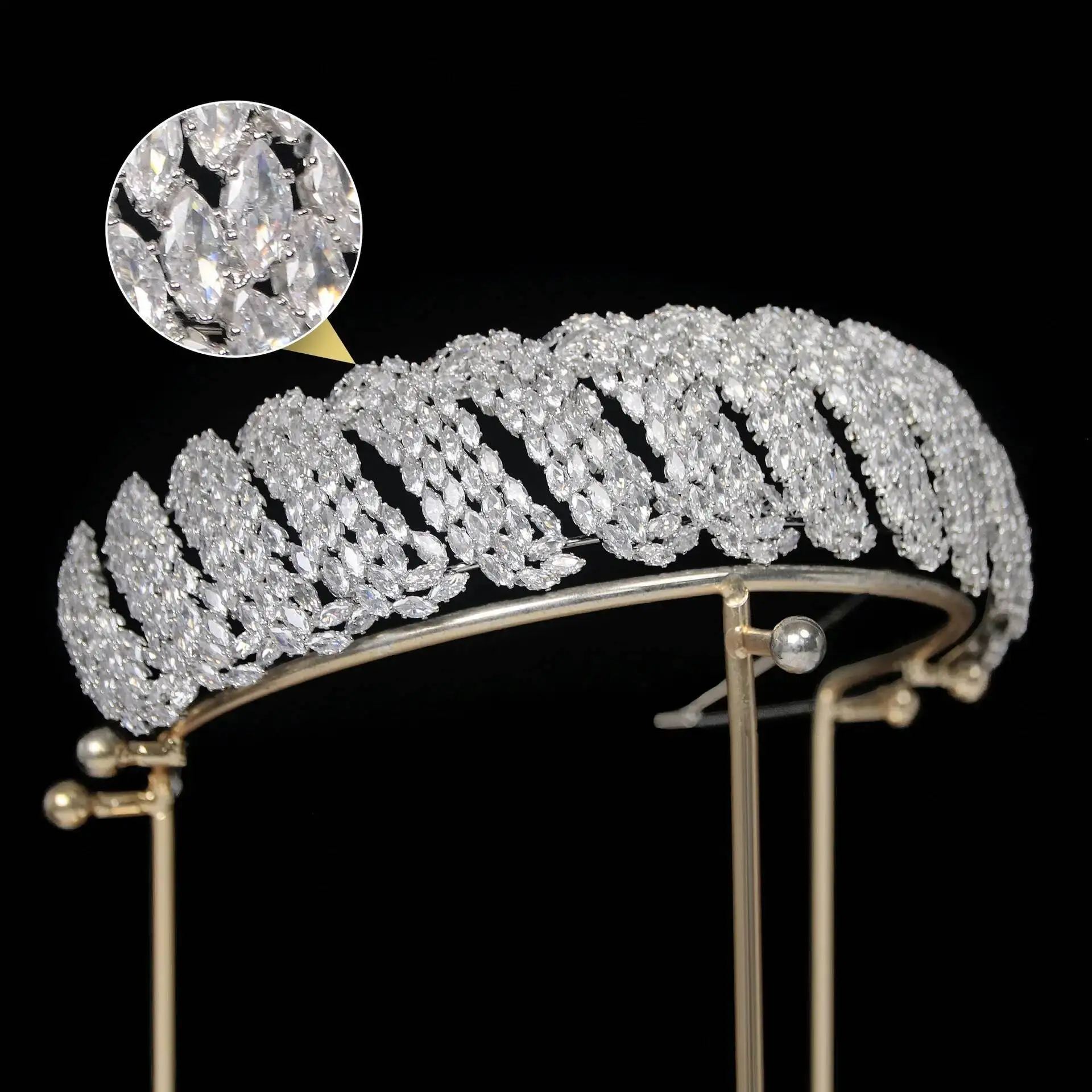 Wedding Hair Accessories Bride Headpieces Crystal Queen Tiaras Crowns For Women Prom Bridal Headband Headdress