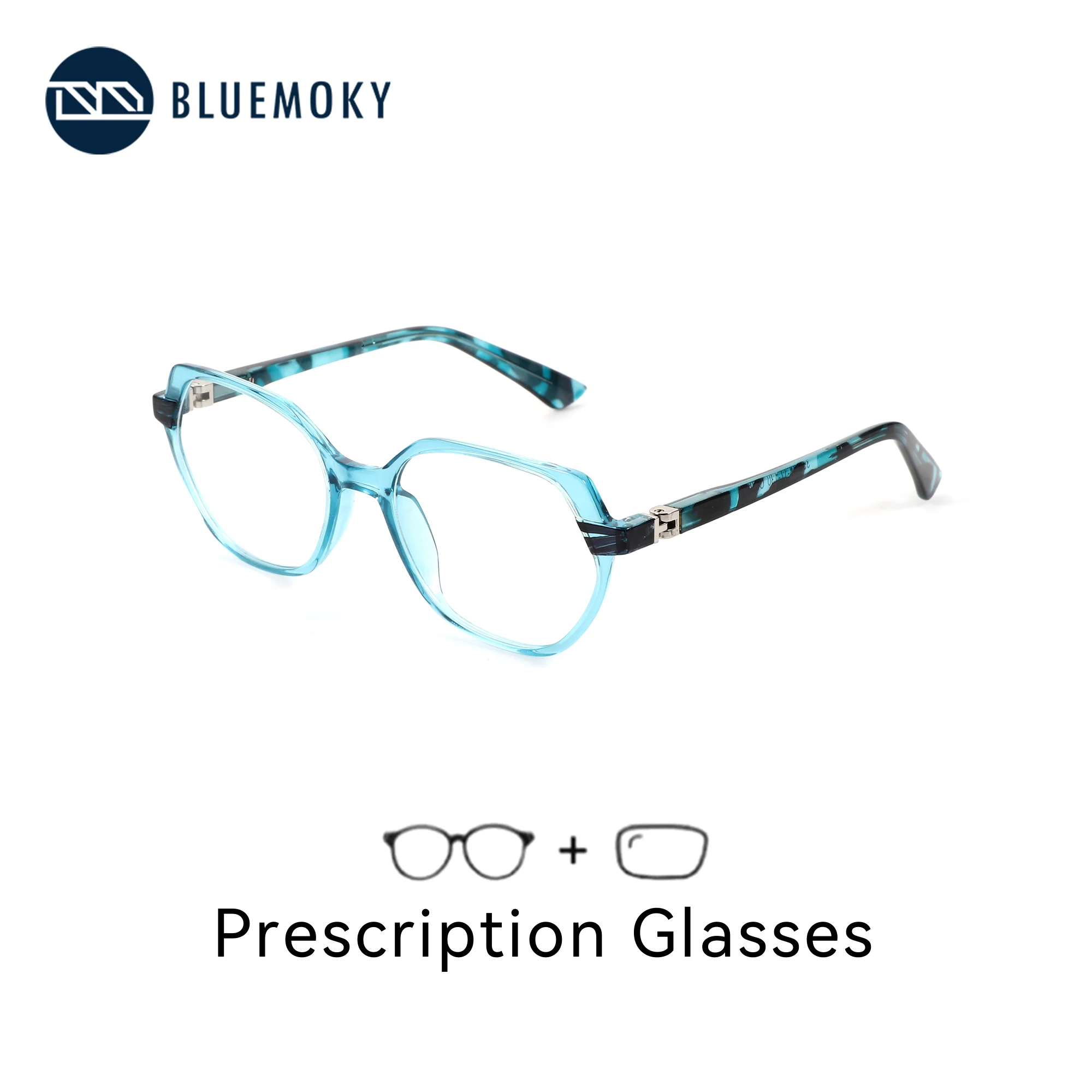 BLUEMOKY XS Size Butterfly Prescription Glasses Multifocal Lenses Anti Blue Light Myopia Eyeglasses to Graduate for Women