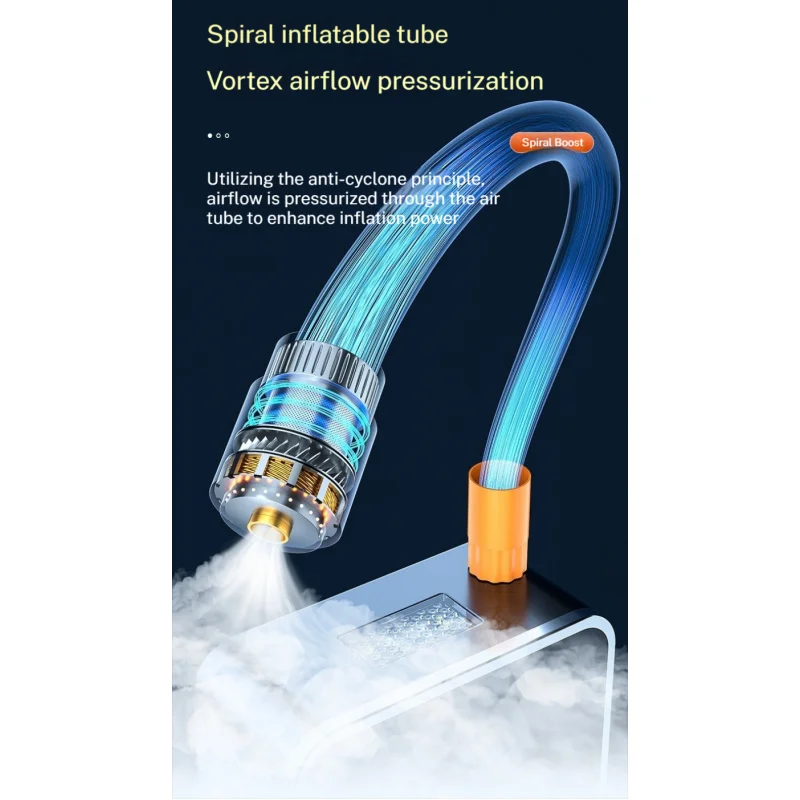 ضاغط السيارة المحمول اللاسلكي 	 حاقن الهواء شاشة ديجيتال ذكية تعمل باللمس منفاخ الإطارات للدراجات النارية دراجة الكرة