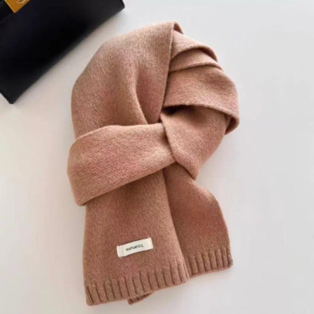 

Осень-зима, теплый 100% кашемировый вязаный шарф, защита шеи, термошерстяные шарфы, утолщенные парные стильные утеплители для шеи