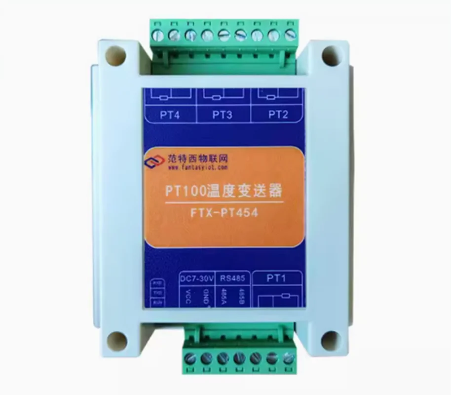 Transmisor de adquisición de temperatura de resistencia de platino PT100, módulo Modbus aislado de Grado industrial, 2 vías, 4 vías, 8 vías, 485