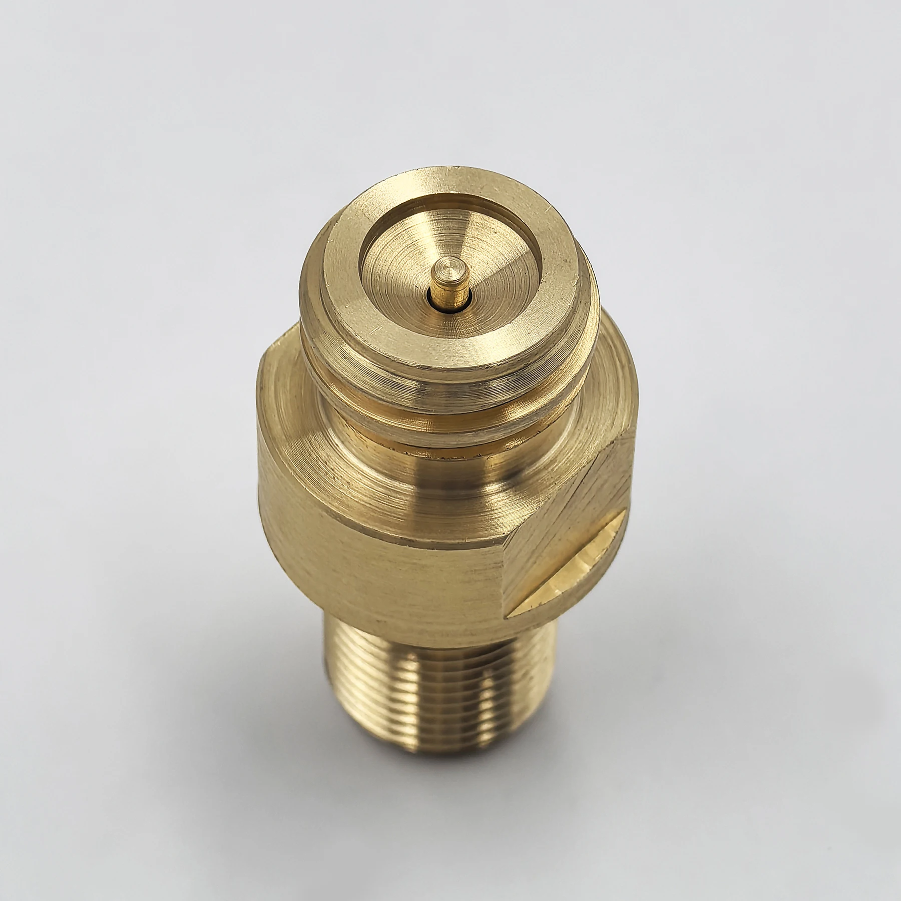 Soda Water Accessories Tank Cylinder Solid Brass Alloy Filling Station Without Valve Adapter Input M18*15 Refill Output TR21-4