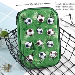 1pc Creative football pattern design pencil case/pencil case, large capacity pencil case, distinctive football pattern, suitable