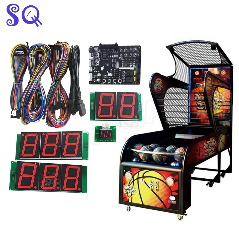 Arcade Basketball Machine Cabinet Adult Street LCD Board Coin Operated Basketball Game Diy Kit Arcade Shooting Ball Game Cabinet