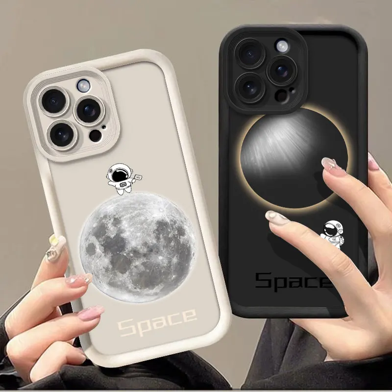 ل انفينيكس الساخن 50 برو زائد 50i 40i 30i NFC 30 اللعب NFC الساخن 40 50 برو حافظة سيليكون رائد الفضاء جراب هاتف للصدمات الغطاء الخلفي