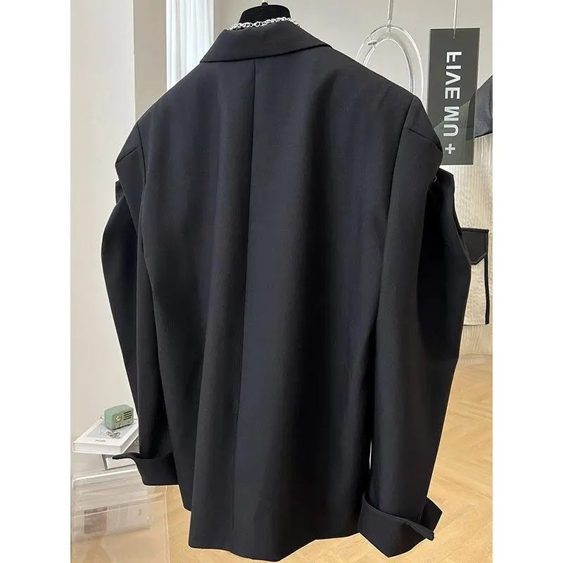 تصميم فريد من نوعه فضفاض الراقية دعوى طوق الدنيم المرقعة المحكمة Sve Jaet المرأة ort ملابس خارجية موسم الربيع مادة البولي يوريثان