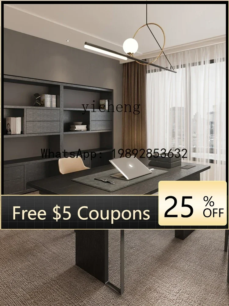 

T29 Desk Computer Desk Light Luxury Designer Study Furniture Suit Combination