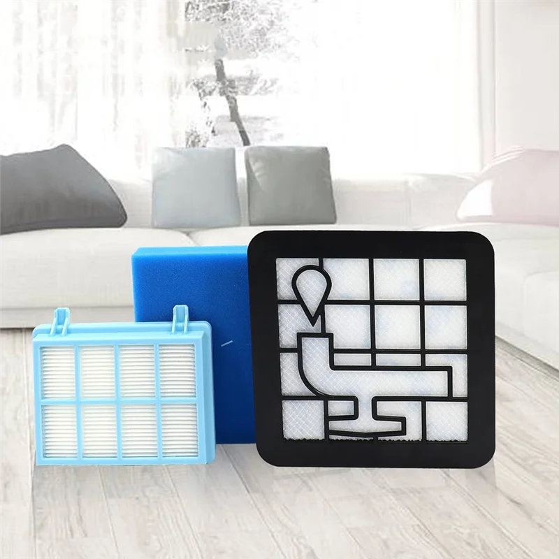 Replacement Filter Set for Philips PowerPro Compact and Active Vacuum Cleaner FC8010/01 FC9331 FC9332 FC9555, FC9556#A66K