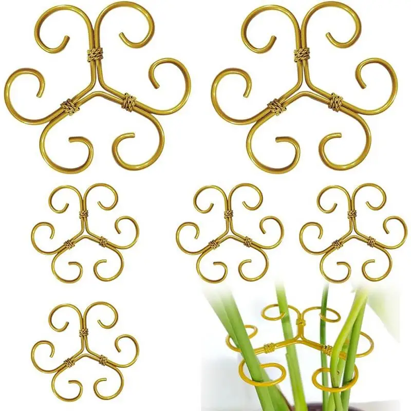 Metal Plant Climbing Bracket Flower Shaped Plant Holding Fixing Clip Plant Vine Climbing Grapple Bracket Stem Finishing Period