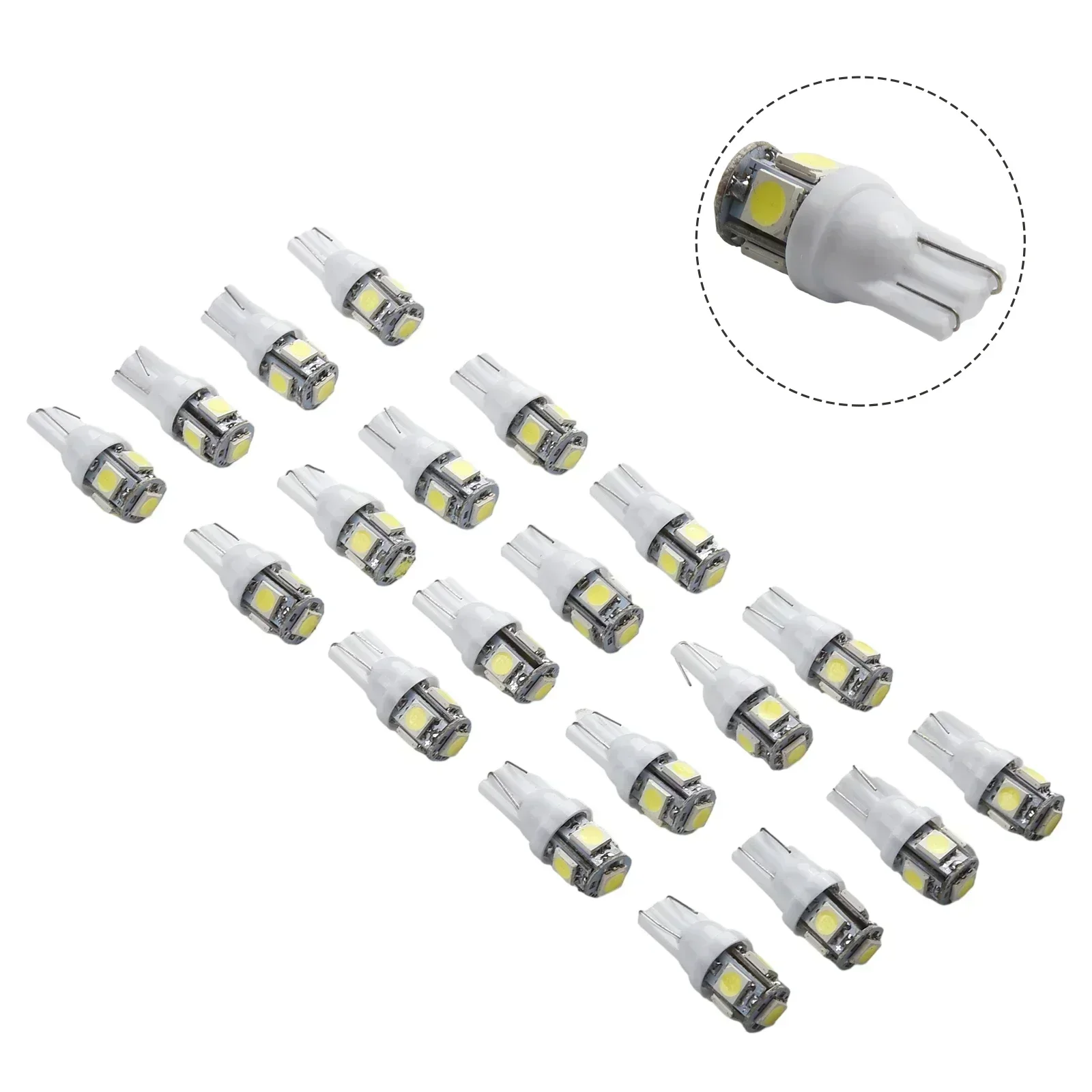 Lamp Car Lights Parts Tail Light 12V Accessory Anti-vibration Interior LED License Plate Replacement White 20pcs