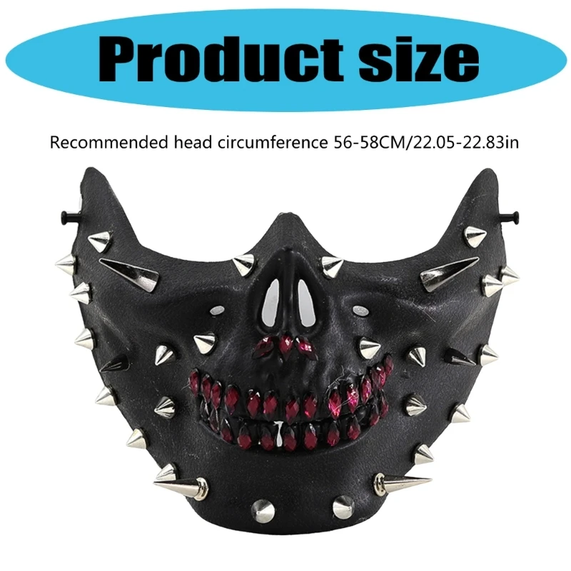 Masquerade Mask Rivet Righestones Masque Masque Masque pour femmes Men Halloween Cosplay Costumes Masquerade Accessoires
