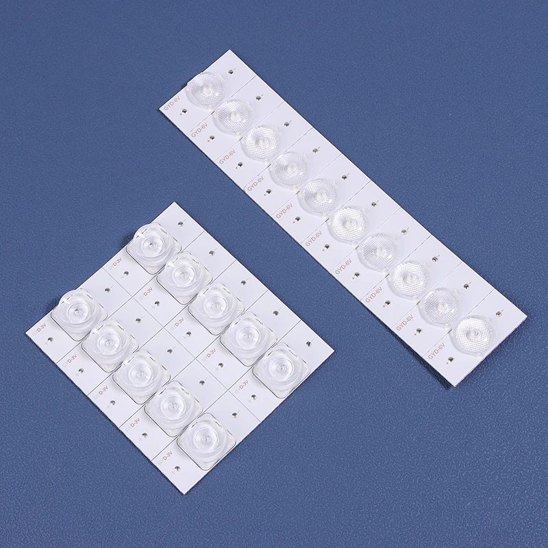 10 Uds. Cuentas LED de 3V y 6V para TV LCD, cuentas de luz SMD, tiras de retroiluminación de TV de corte de aluminio Universal para reparación de TV LED de 32-65 pulgadas