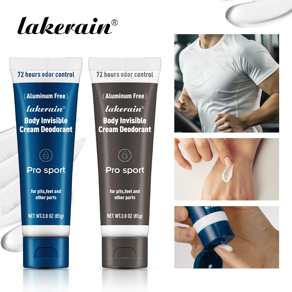 

Body Invisible Deodorant 72h Long-lasting Odor Protection Natural Ingredients Aluminium Free Invisible Deodorizing Cream For Men