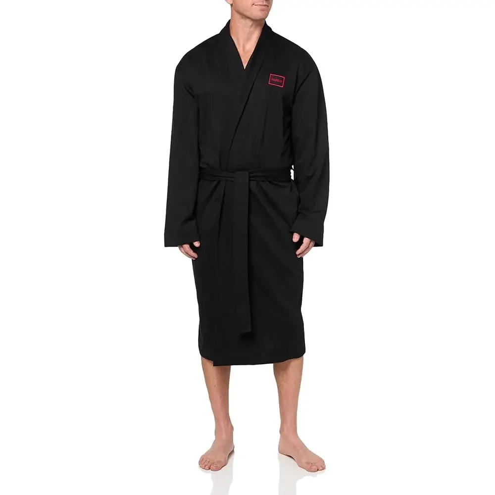 

Мужской халат из смесового хлопка с логотипом на спине