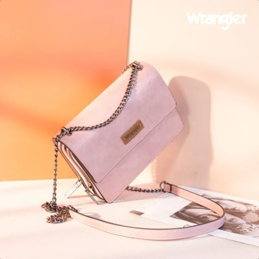 محفظة رانجلر فليب كروس للنساء، محافظ حقيبة كتف مع حزام سلسلة