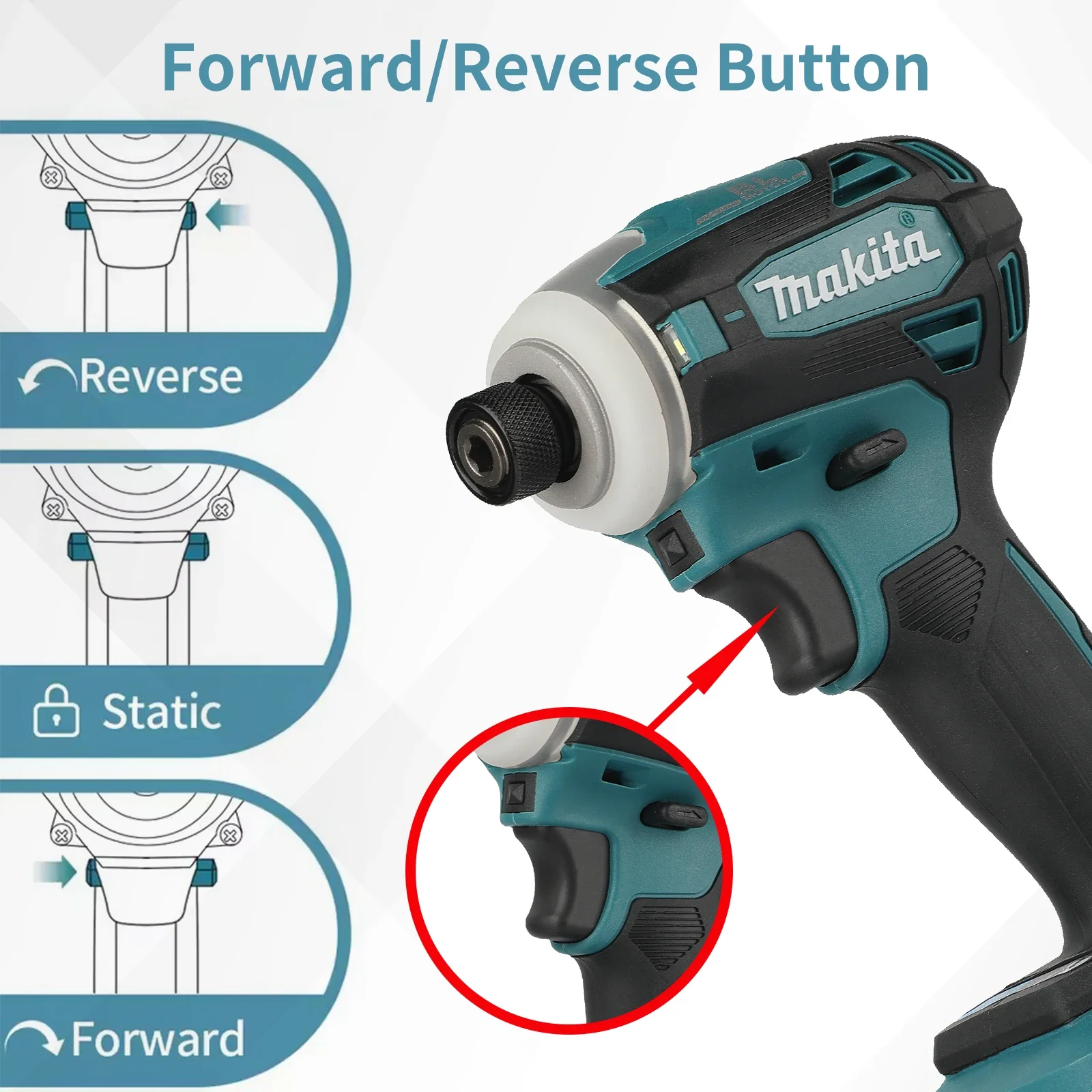 Brushless Electric Impact Drill Machine DTD172, Electric Screwdriver for Makita 18V Battery Pins