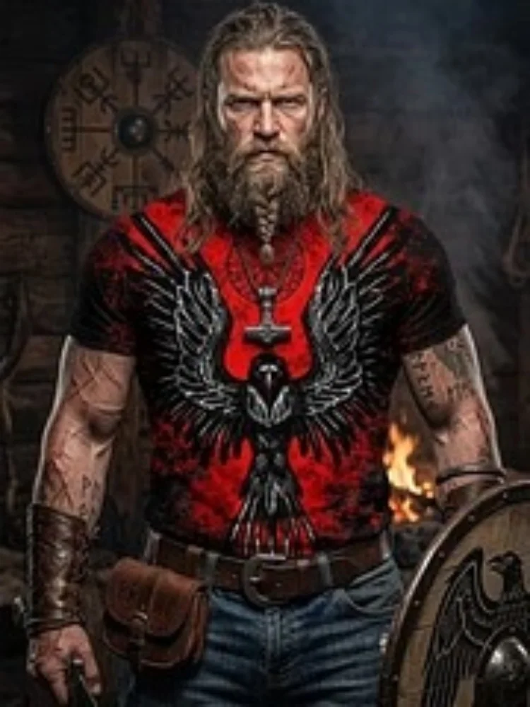 2026 3D-Printed T-Shirt Men's Aztec-Style T-Shirt With Cool Intricate Patterns—Summer Fashion Casual Short-Sleeve Loose-Fit Top