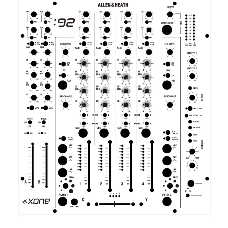 

Allen&Heath xone 92 Skin Mixer Panel Protective Mask XONE 92