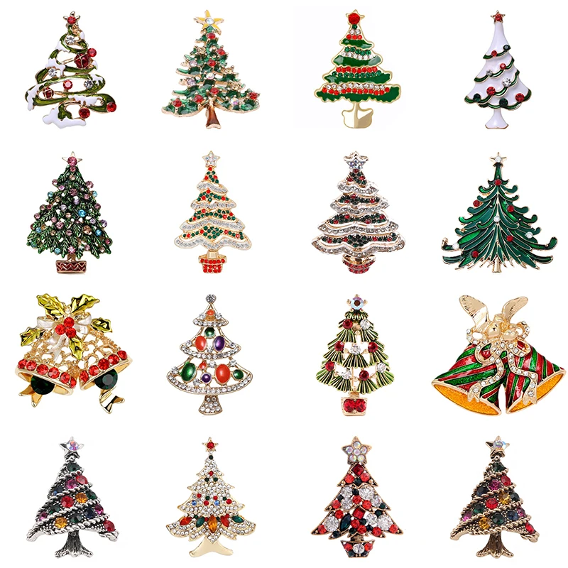 دبابيس لشجرة عيد الميلاد للنساء والرجال ، بروش كرتون رائع ، بروش لطيف ، هدايا المينا على النباتات ، حفلات ومكتب ، هدايا دبوس