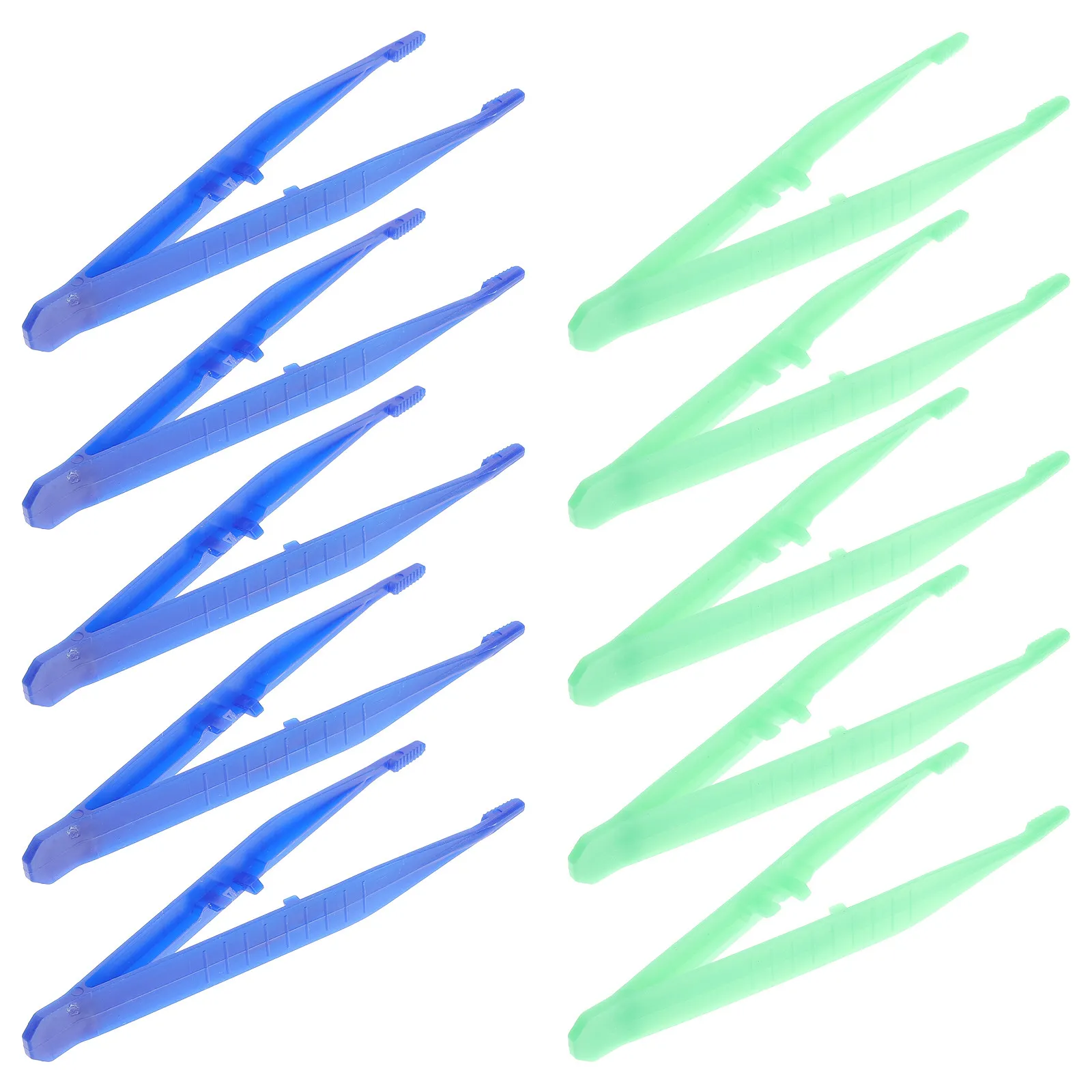 10Pcs Beads Tweezers Plastic Random Colors DIY Craft Accessory Small Size Easy Bead Picking Tool Beads Tweezers