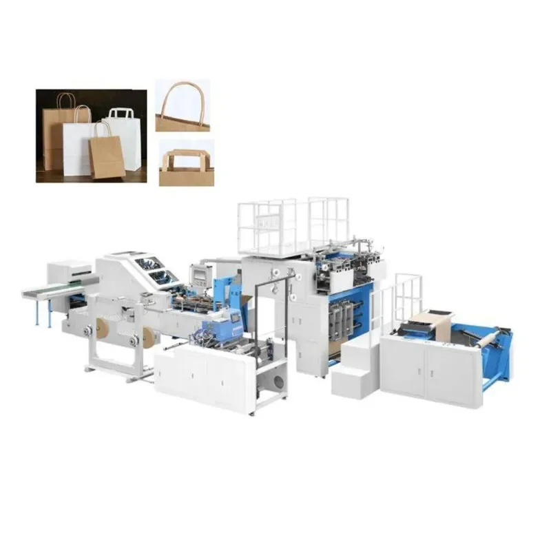 Fully Automatic Multi-Type Shopping Food Handbag Popcorn Paper Bag Machine Brown Square Bottom Kraft Paper Bag Machine