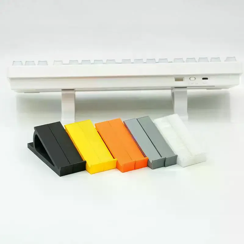Suporte Elevado Portátil para Teclado (1 Par) - Suporte de Plástico para Teclado de Computador com Ângulo Ajustável e Suporte para Monitor para Escritório e Casa