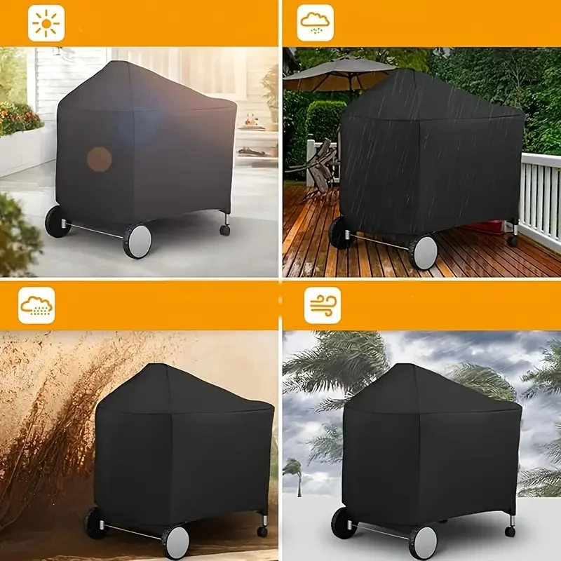 غطاء شواية فحم فاخر من ويبر مقاس 22 بوصة، مقاوم للماء عالي التحمل 7152 - إغلاق برباط قابل للتعديل #4