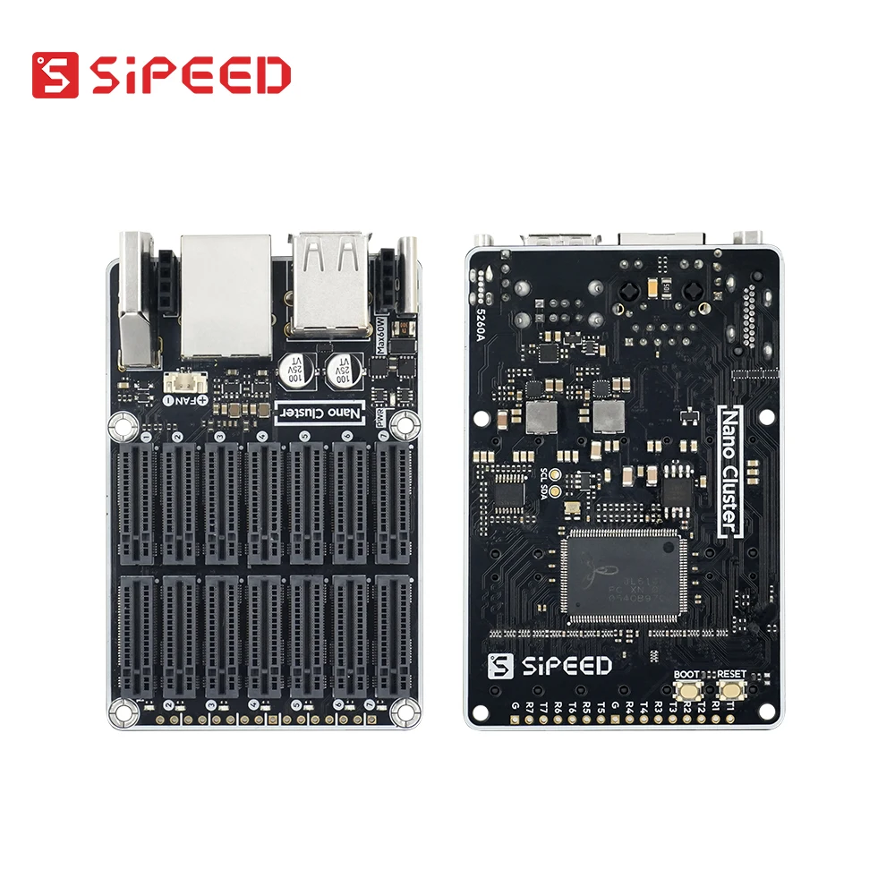 Мини-сервер Sipeed NanoCluster, 7 узлов CM4/CM5 — компактный Kubernetes K3S Edge AI Homelab для кластера Raspberry Pi