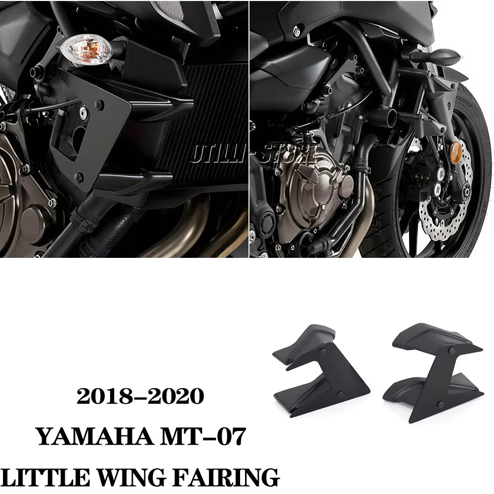 New For Yamaha MT07 SP MT-07 MT 07 2017 2018 2019 2020 Motorcycle Side Aerodynamic Winglets Fairing Spoilers Wind Deflector Kit